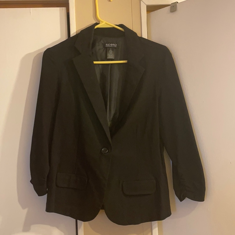 Soho apparel ltd 3/4 sleeve dress blazer